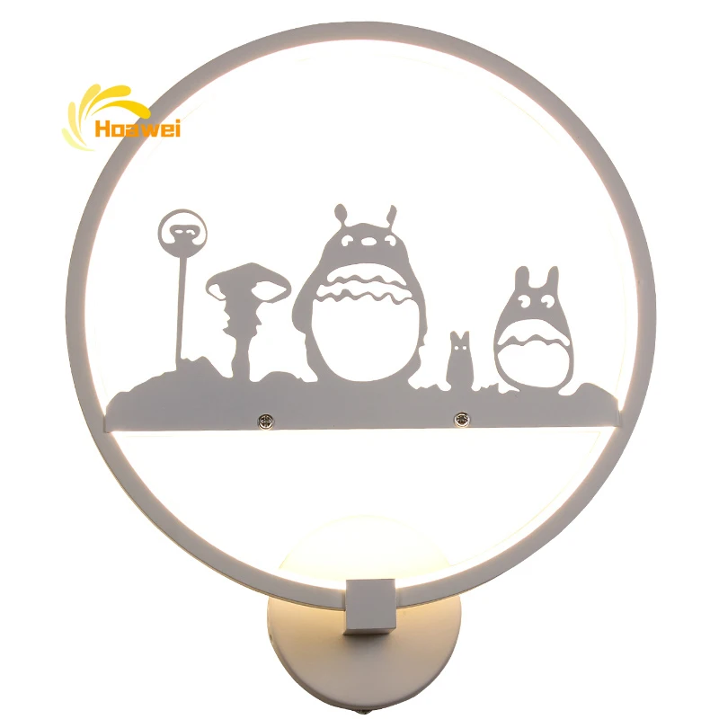 

Современные Черные креативные настенные светильники светодиодные ангельские акриловый декоративный настенный светильник скандинавский ...