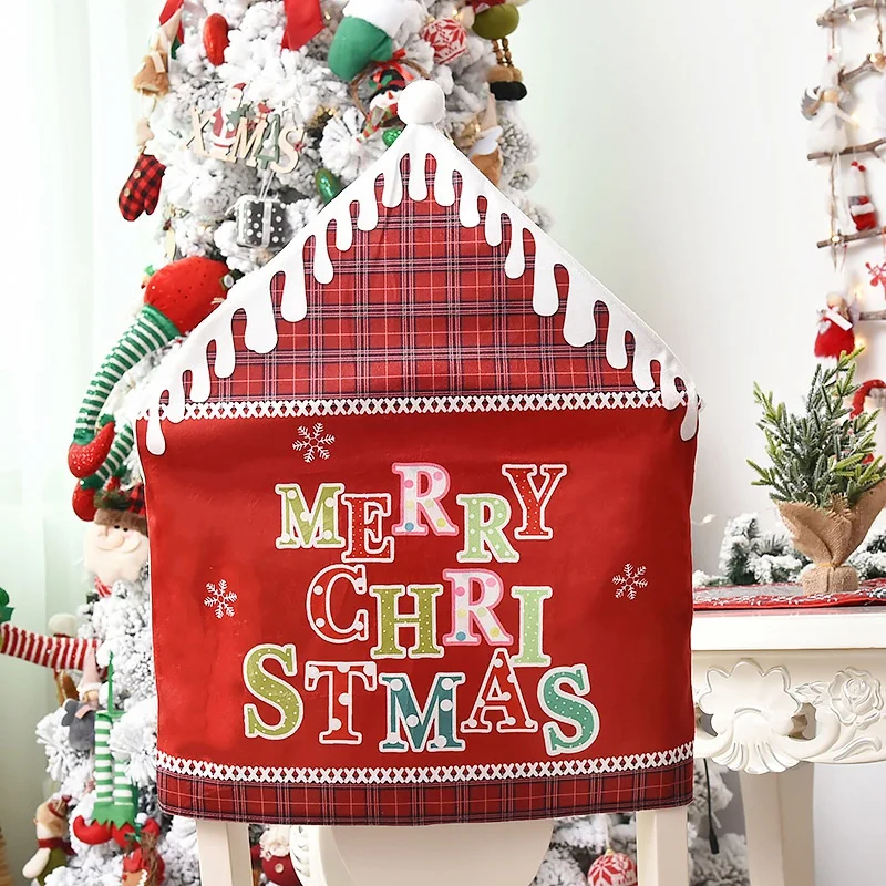 Чехол на стул с надписью Merry Christmas 2 шт. | Дом и сад