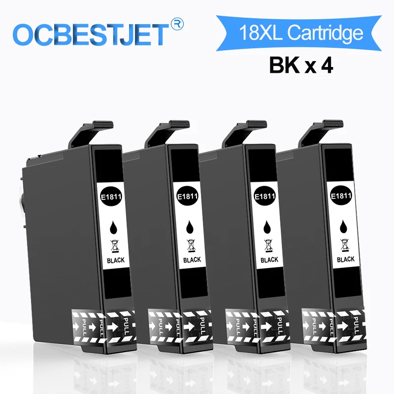 

Black 18XL T1811 Compatible Ink Cartridges For EPSON XP-205 XP-215 XP-225 XP-305 XP-315 XP-325 XP-405 XP-415 XP-422 XP-425