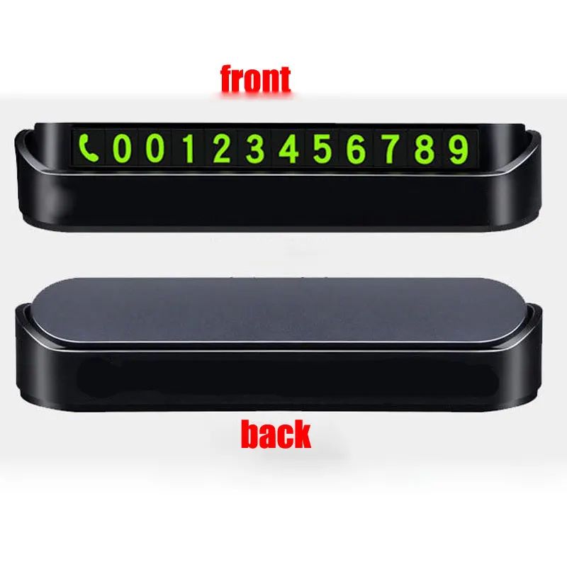 

Car Temporary Parking Number Plate Mobile Phone Number Plate Non-Slip Car Luminous Interior Decoration Ornaments