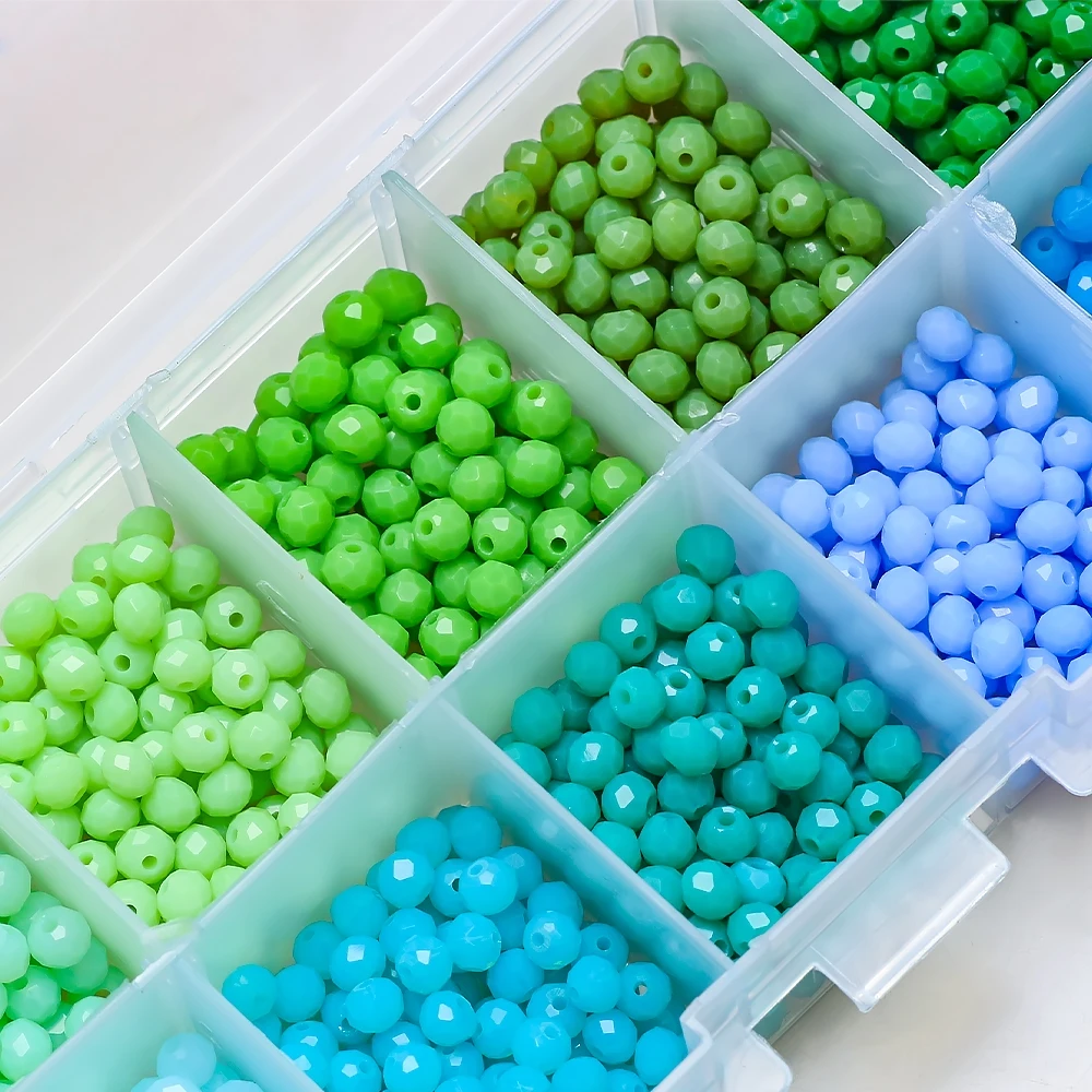 1000pcs/box Miyuki Rondelle Faceted 4mm Crystal Glass Round Beads For DIY Jewelry Making Findings Accessories Wholesale In Bulk