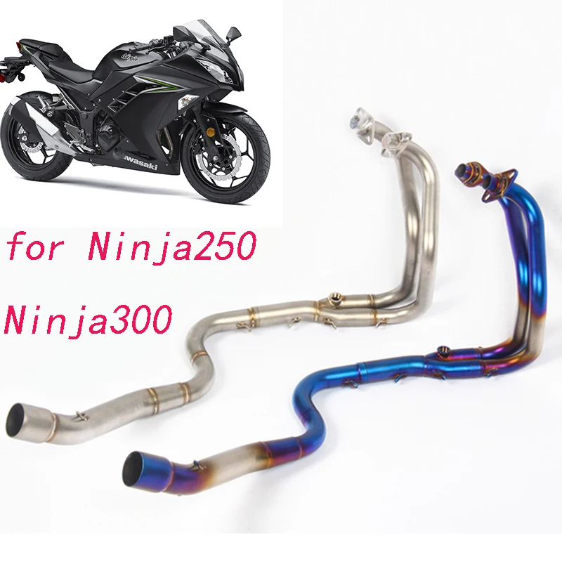 

Full System Motorcycle Exhaust Muffler Escape For Kawasaki Ninja 250 300 Z250 Z300 2013 - 2016 Modified Front Middle Link Pipe