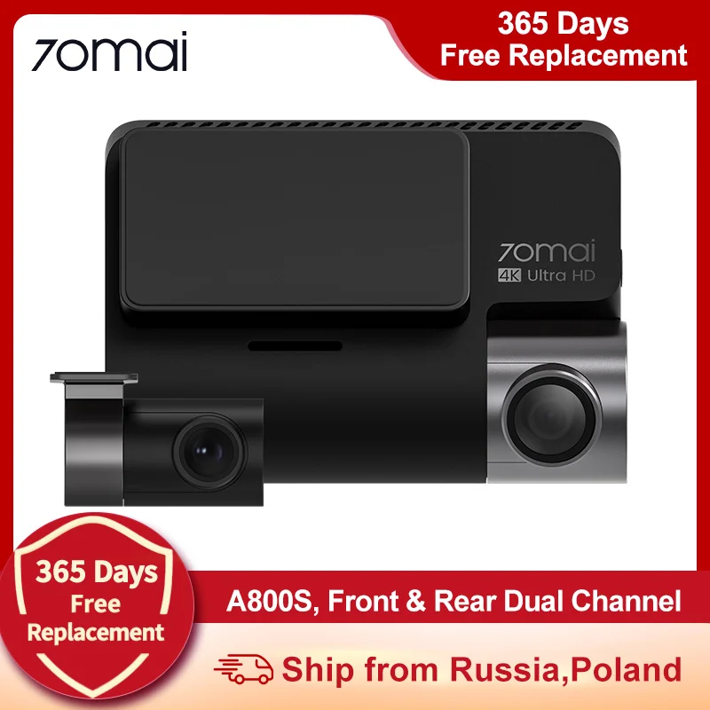 70mai A800S тире Камера 4 к HD resolution Sony IMX415 GPS населенных пунктах в центре сообщений