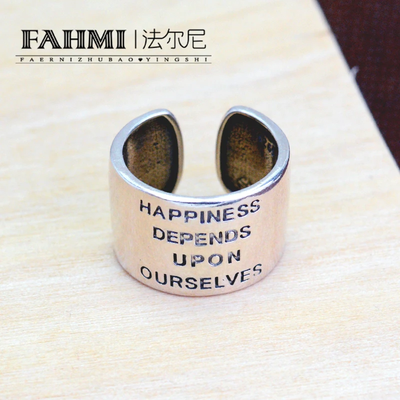 ESSAR Новое роскошное модное счастье зависит от себя Открытое кольцо из