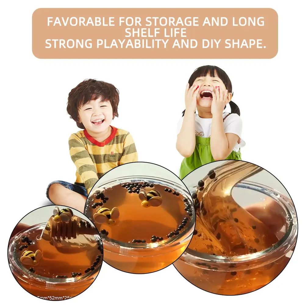 Прозрачный кристалл слизь грязи антистресс мед грязь пушистый Diy супер легкая