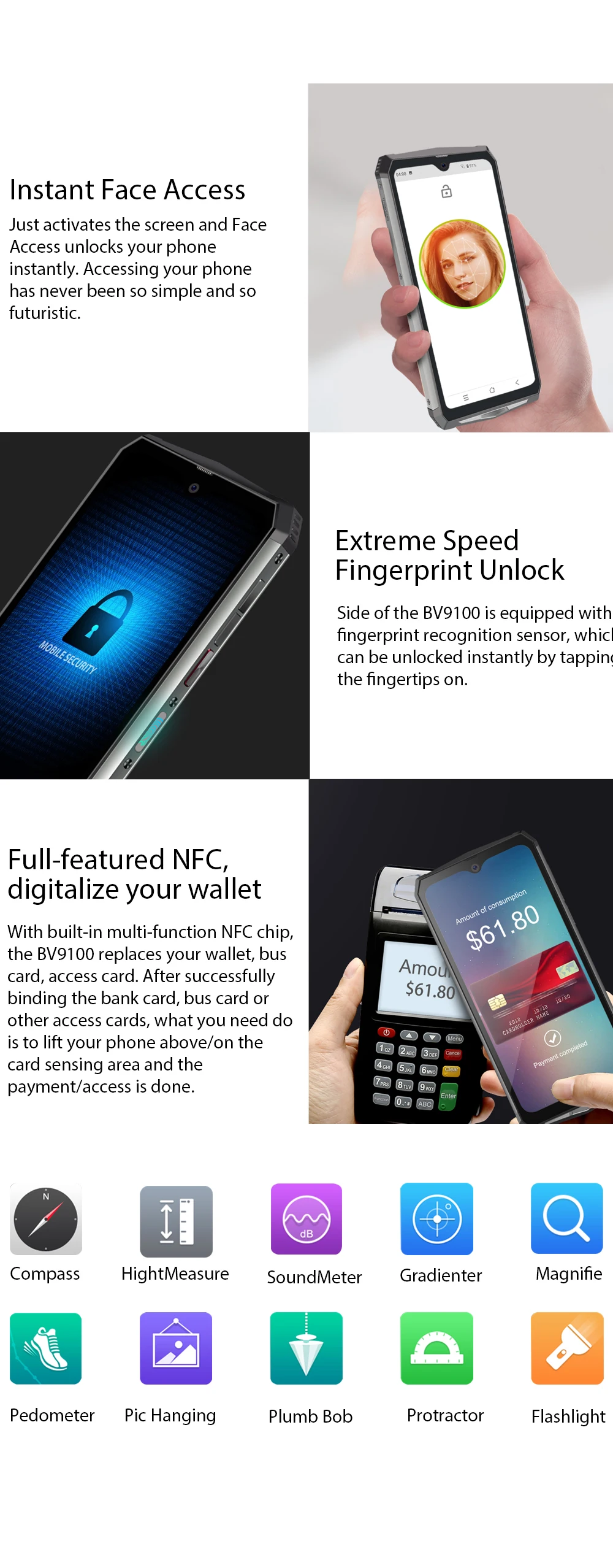Blackview BV9100 Android 9,0 телефон 6," экран смартфон IP68 прочный MT6765 Восьмиядерный 4 Гб+ 64 Гб 13000 мАч батарея 30 Вт Быстрая зарядка