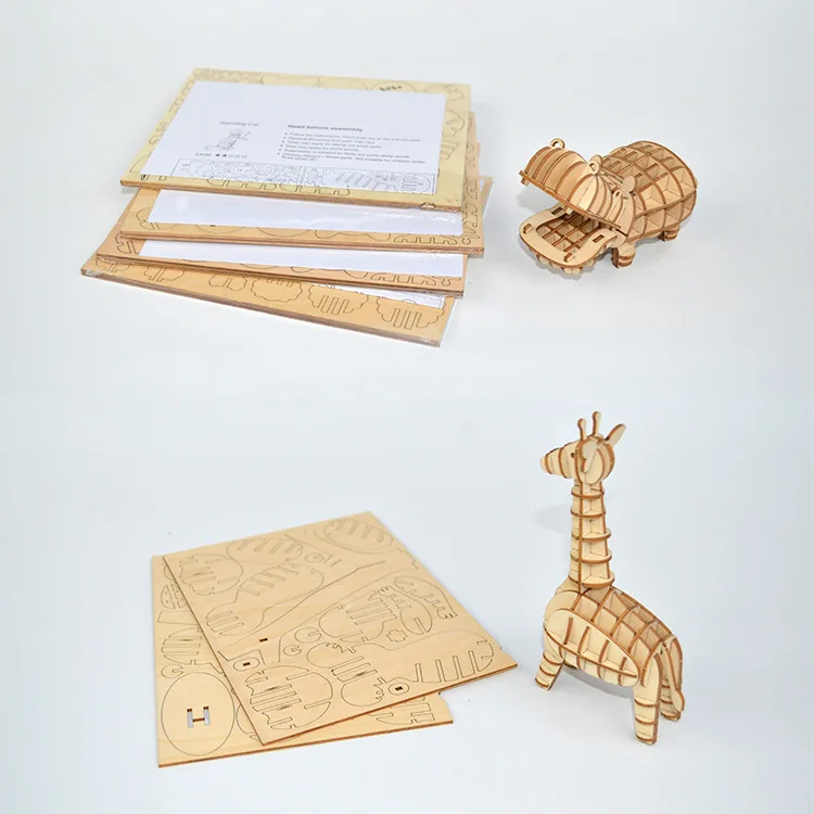 Деревянные игрушки 3d головоломки собранные Diy ручной работы детей