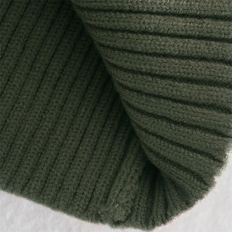 

Women's 2021 Fashion Short Pure Color Knitted Tops Retro Women's Hedging Street Wear