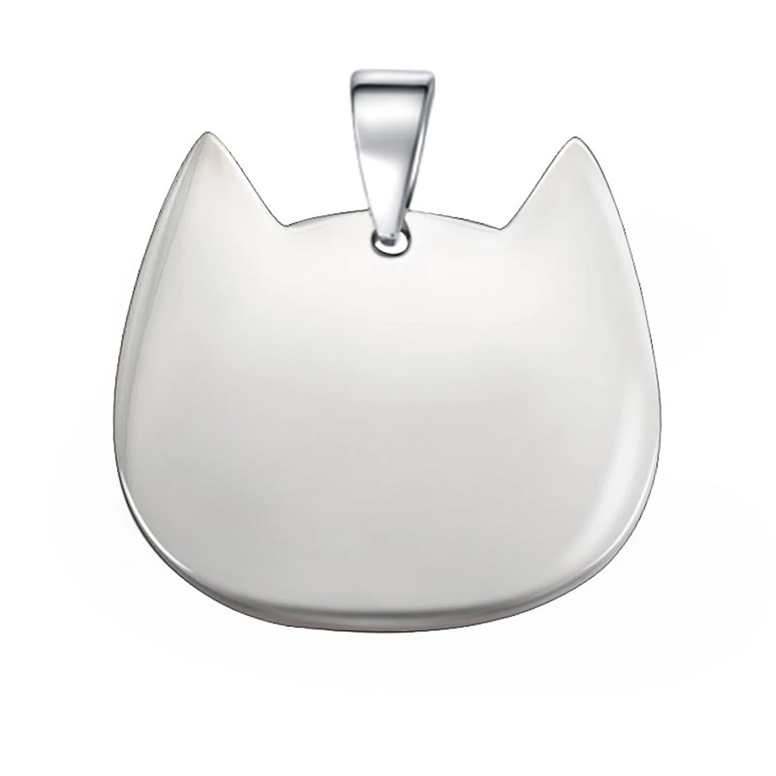 

Gold Color Stainless Steel Charms Silver Color Cat Shape Pendant Fashion Statement Couples Jewelry Gifts Accessories 26mmx25mm