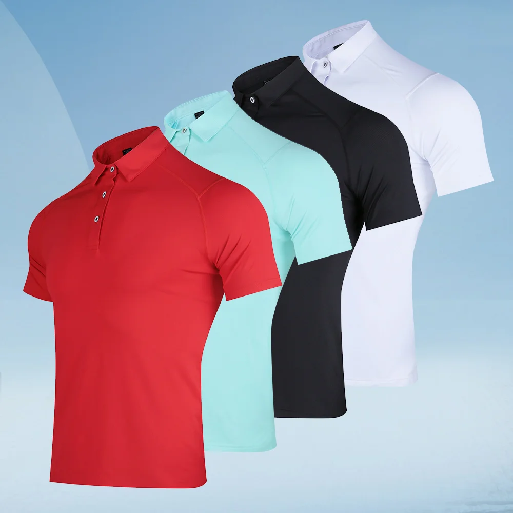 

Spring Golf Wear Men's Sports Short Sleeve Lapel Golf Shirt Breathable Women's Shirts Golf Clothes S-4XL Leisure Outdoor Fitness