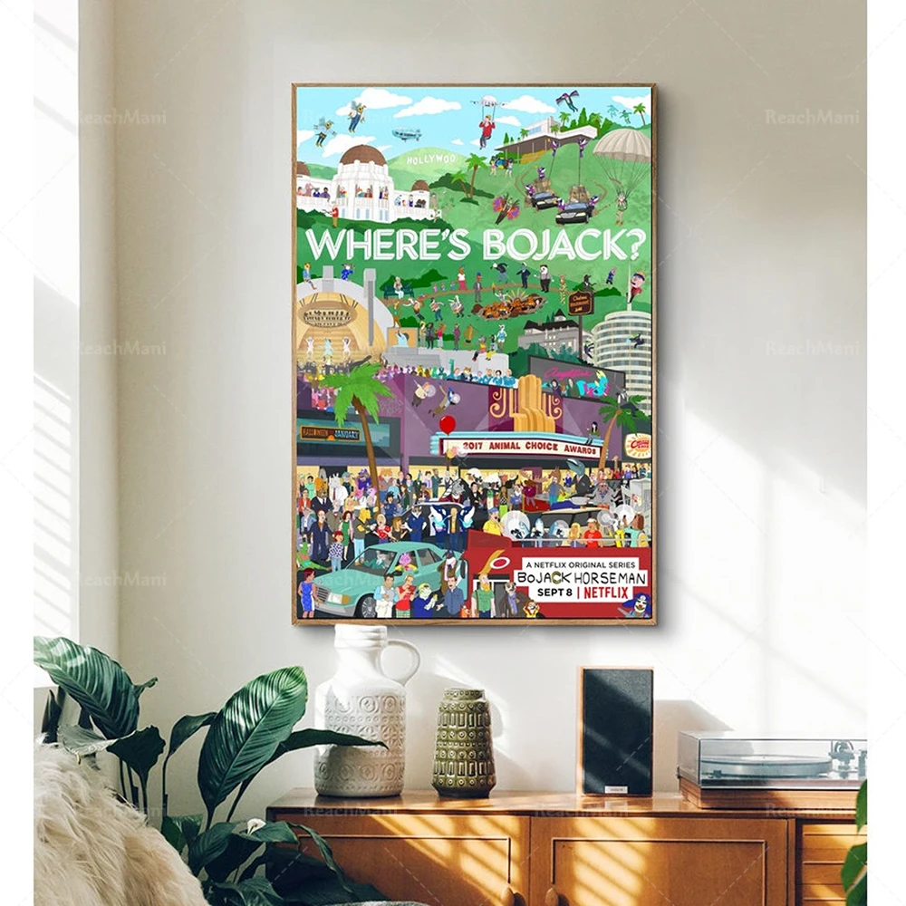 

Bojack Horseman classic TV series canvas poster-No with frame