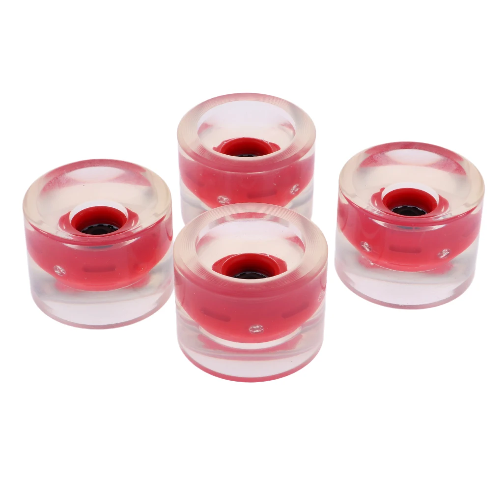 4 шт. 70 мм Подсветка скейтборд лонгборд колеса светятся ночью 78A | Спорт и