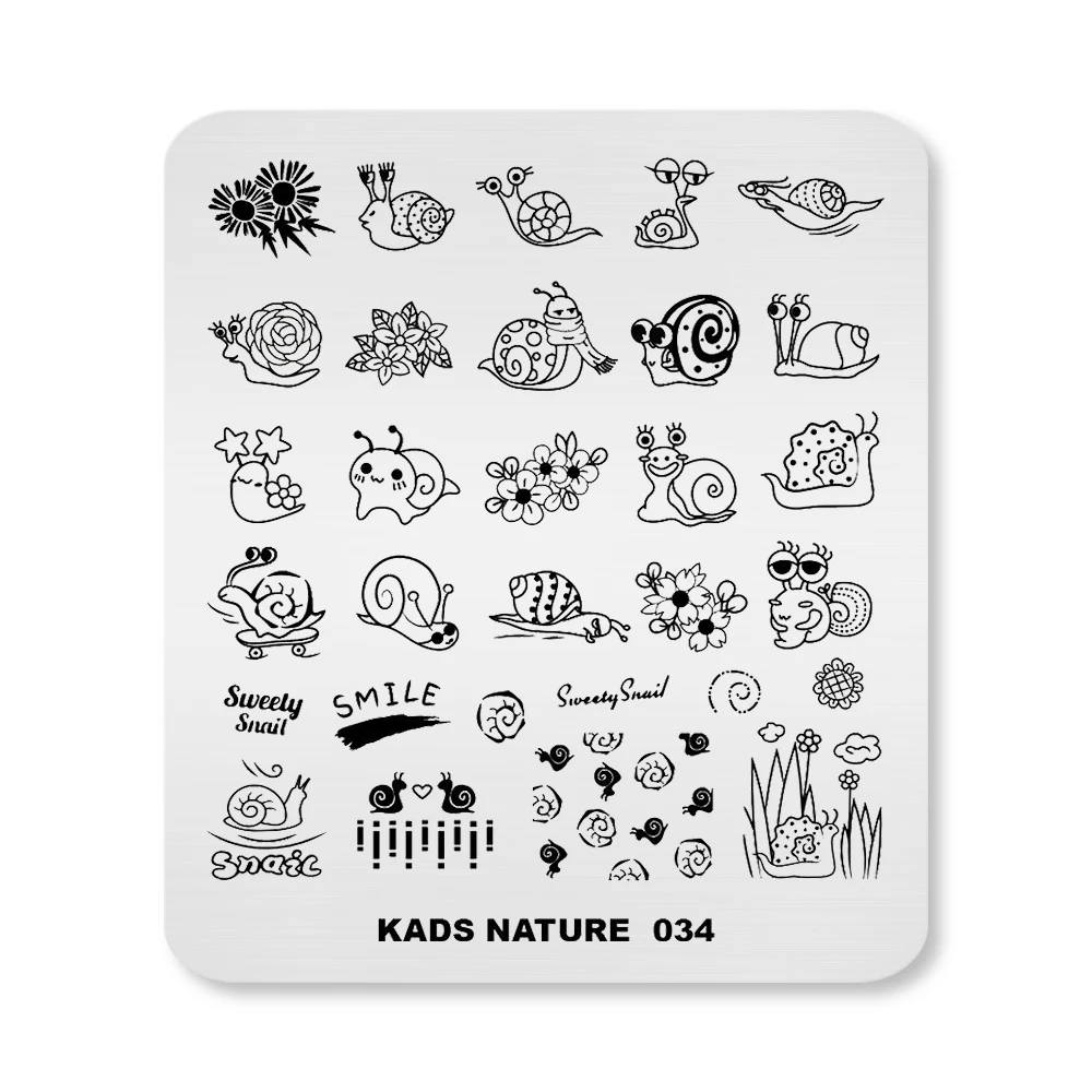 KADS Новое поступление ногтей штамповки пластины тема &quotПрирода&quot Прекрасные