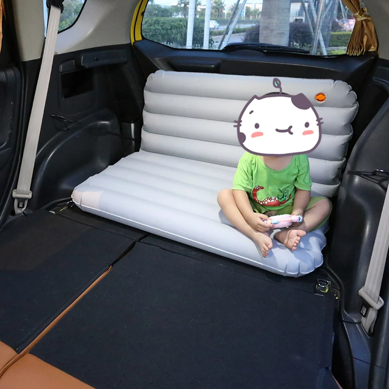 

100X64X10 Cm Car Inflatable Mattress Portable Outdoor Travel Camping Air Bed Foldable Trunk Mini Cushion