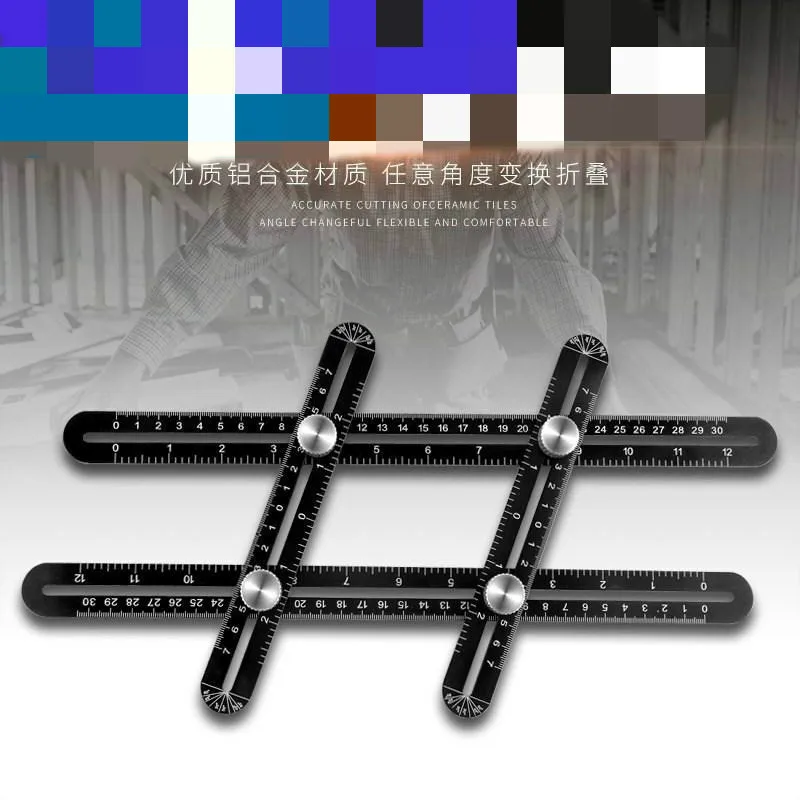 

Дизайн угловая линейка напольной плитки дизайн угловая линейка для измерения многофункциональная Регулируемая напольная плитка для домаш...