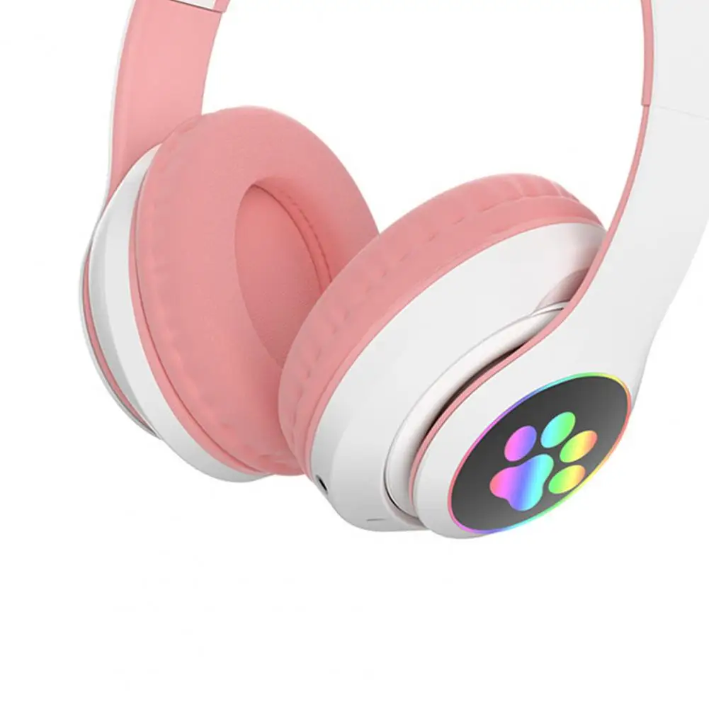 

STN28 Headphone Bluetooth 5.0 Cat Ear Shape Mini Foldable Headset for Phone