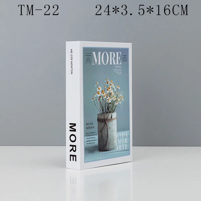 2 Nordic Modern False Book Prop Simulation Book Bedroom Wine Cabinet Bookshelf Ornaments Crafts Store Bookcase Decoration Display - Цвет: 2