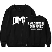 hip hop rapper dmx oversized letter logo print sweatshirt men women fashion trend pullover regular man crewneck loose sweatshirt