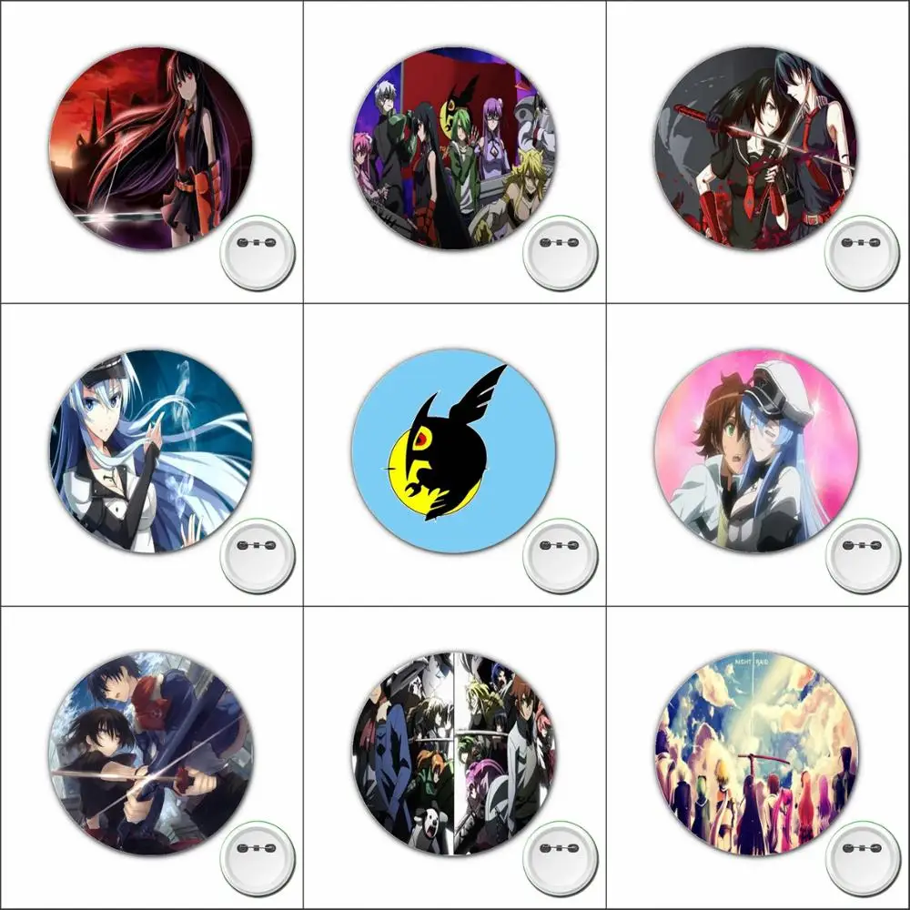 

Аниме Akame ga KILL! Значок косплея Мультяшные булавки брошь для одежды Аксессуары Рюкзаки значок 1 шт.