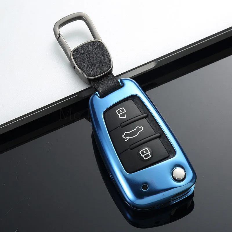 

Key Case for A3 Q3 Q7 Car Key Cover for A1/S3/A6L/A4L Q5 C5 C6 Aluminum Alloy Remote Key Shell Car-Styling Accessories