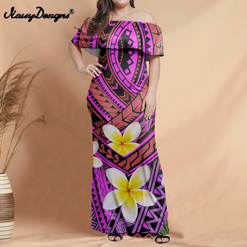 

Noisydesigns Customize Image Trend Sexy Woman 2021 Dress One Shoulder Office Ladies Summer Beach Plus Size 6XL 7XL Dropshipping