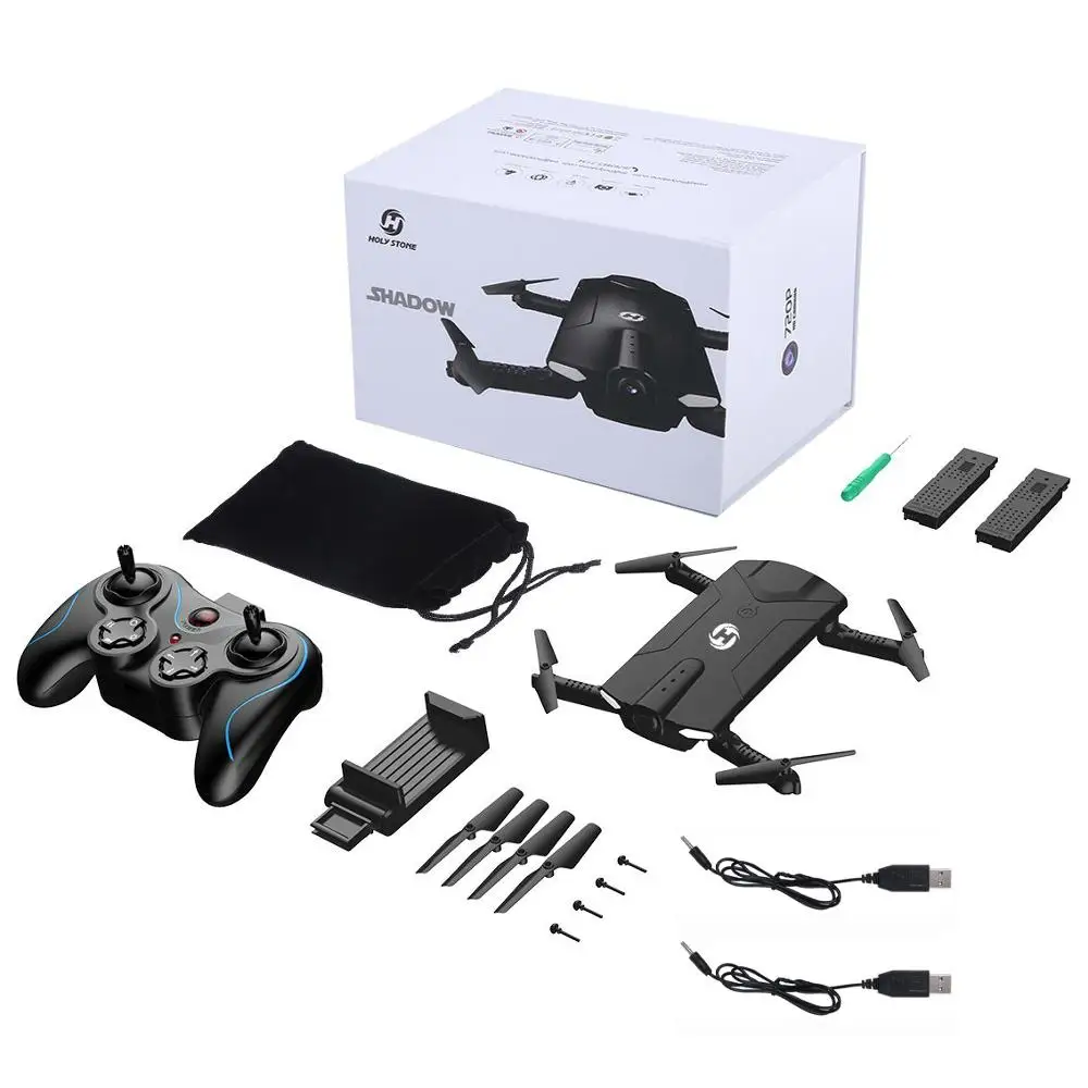 Белый Holy Stone HS160 Радиоуправляемый Дрон с камерой HD wifi FPV 720P Квадрокоптер с аккумулятором камеры 3,7 в для детей складной взрослый - Цвет: Белый