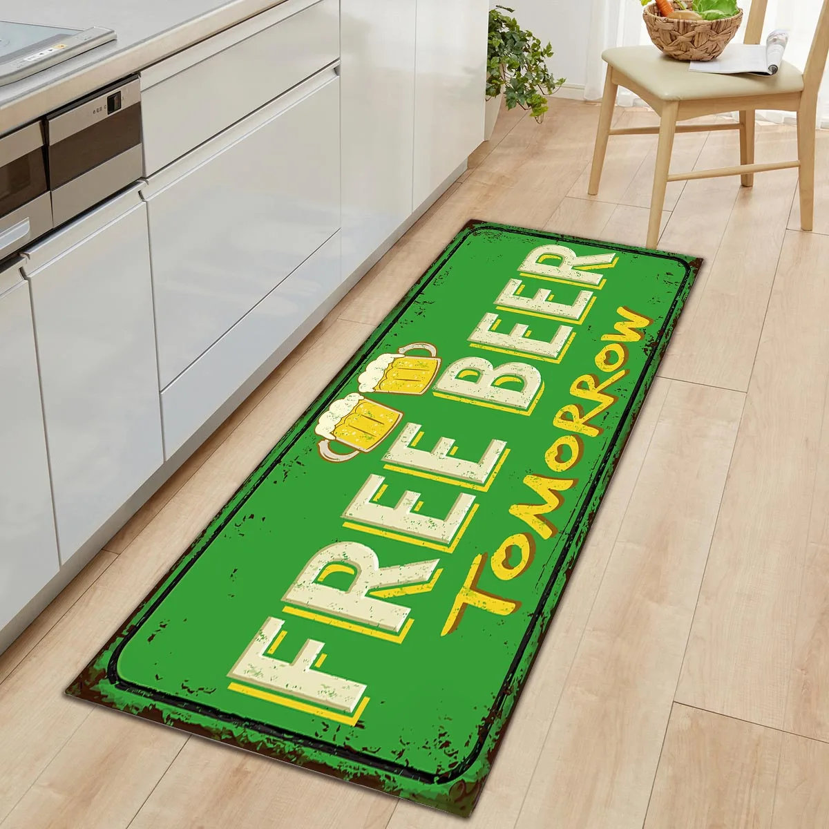 vintage kitchen carpet rugs wood grain floor mats non slip flannel door entrance mat for bedroom living room bathroom free global shipping