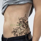 Водостойкая Временная тату-наклейка, роза, цветок, Бабочка, искусственная тату, флэш-тату, татуаж, большой размер, боди-арт для девочек, женщин, мужчин