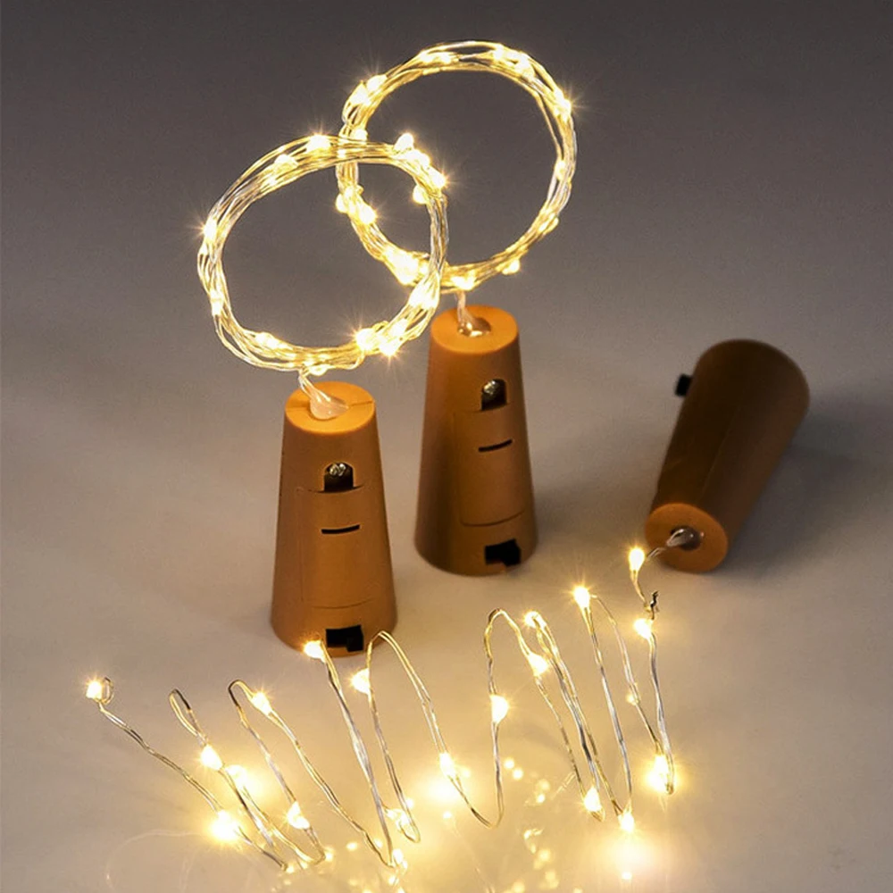 1 шт. 2 м 20 светодиодов пробка светодиодный ночник звездный свет бутылка вина