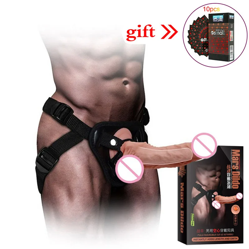 Носимый безопасный огромный фаллоимитатор трусики ремешок на реалистичные секс