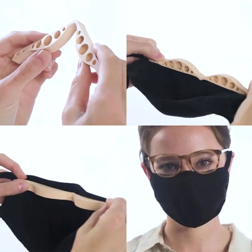 

15PCS Practical Face Mask Bracket Comfortable Breathable Nose Bridge Glasses Anti-fog Reusable Silicone Mask Bracket A50