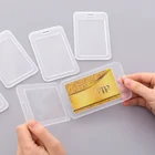 Водонепроницаемый Прозрачный чехол для ID, кредитных карт, протектор, чехол для хранения, Карманный чехол для автобусной карты, бордюрный ремешок, отверстия для офиса
