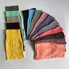 Шорты женские бесшовные с высокой талией для фитнеса и йоги, 15 цветов