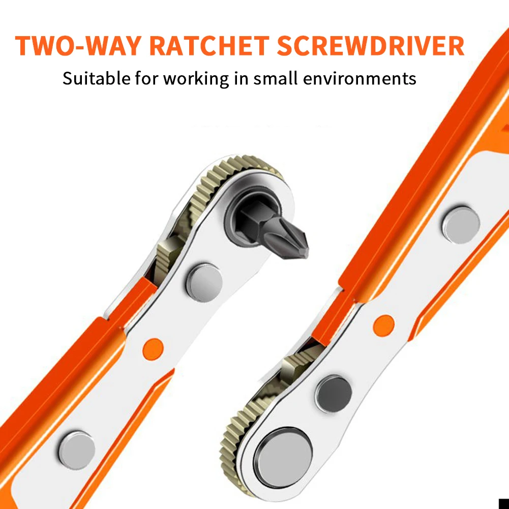 

Universal Micro Ratchet Wrench Screwdriver Bit Set with Reversible Drive handle ,12 Screwdriver bits Ratchet Wrench Hand tools
