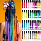 Волосы Джамбо для наращивания кос, синтетические волосы для плетения кос, афро, синий, розовый, фиолетовый, блонд, Омбре, цветные волосы для кос, 24 дюйма, оптовая продажа