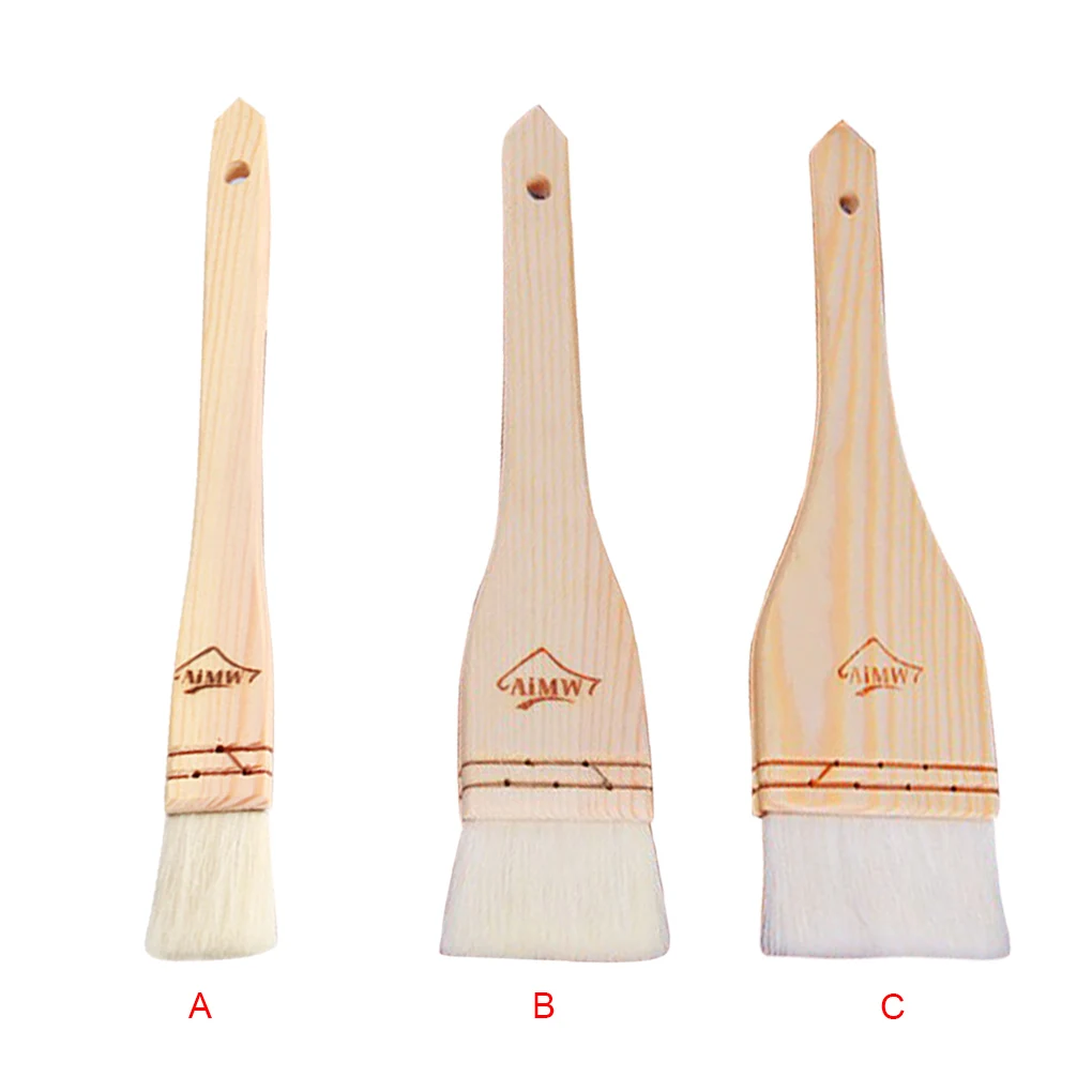 Щетка с деревянной ручкой прямыми краями щетка для приготовления соуса барбекю