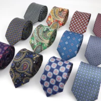 super soft imitation silk polyester necktie new mens business meeting gravatas formal 7cm slim fashion paisley printing tie