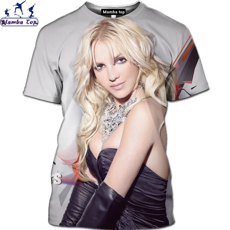 

Mamba Top 3D Harajuku Singer Britney Spears T-Shirt Hip-Hop Music Men's T-Shirt Hentai Beauty Bikini Shirt Nature Forest Shirt