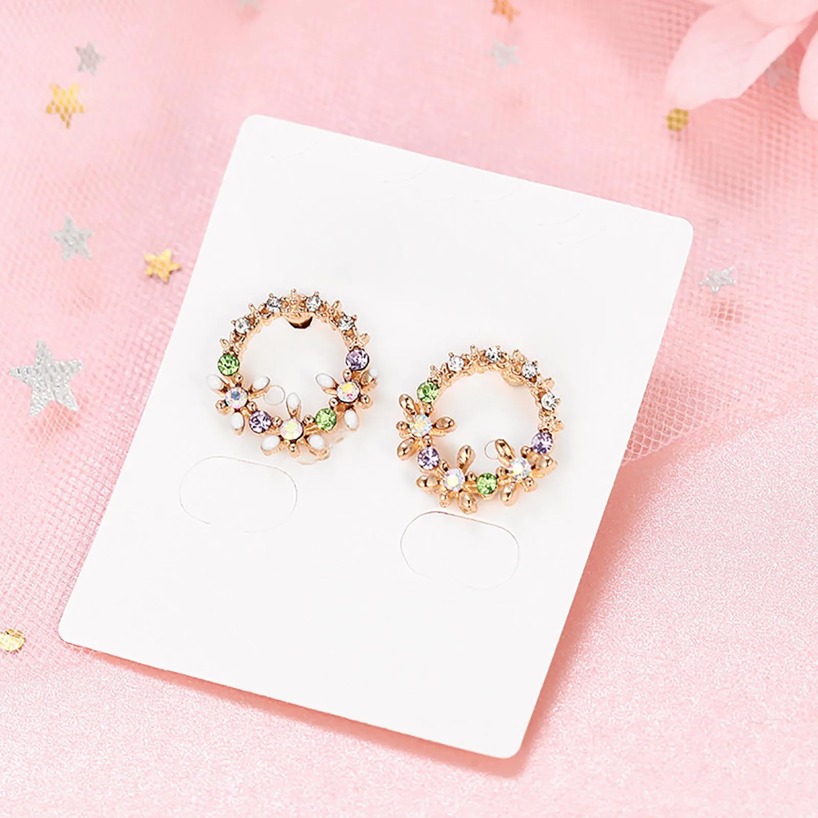 

Women's Fashion Fresh And Personalized Garland Dripping Circle Flower Earring Highlights Exquisite 2021 Fashion Accessories #672
