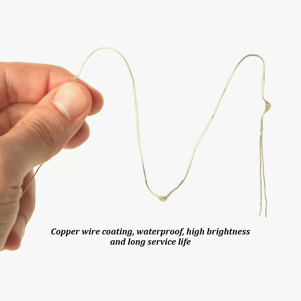 

Copper Wire Lights String Waterproof LED Beads USB Rechargeable Lamp Christmas Tree Garland Wedding Party Decoration