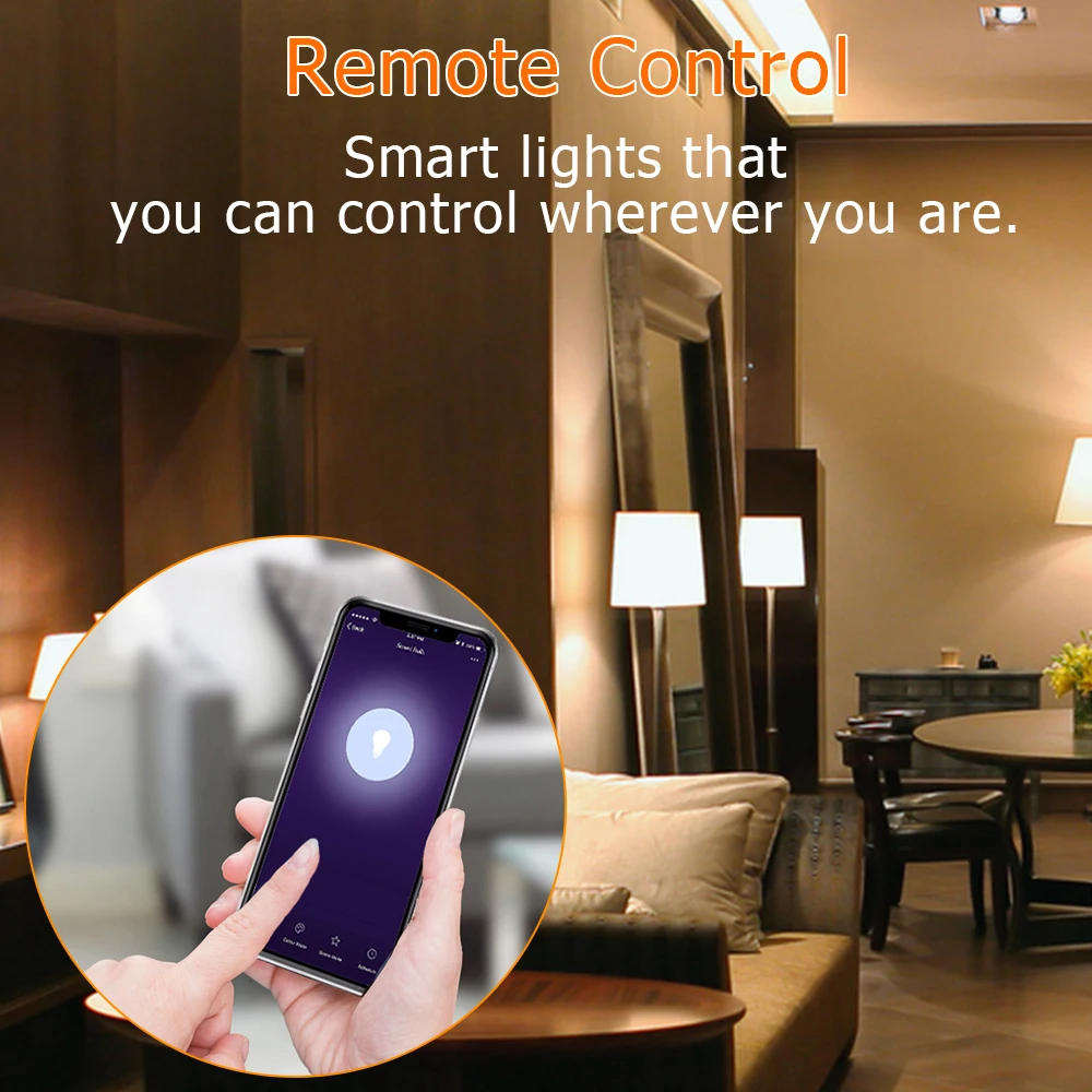 Приглушаемая умсветильник Светодиодная лампа с Wi Fi 7 Вт E26 E27|Светодиодные лампы и