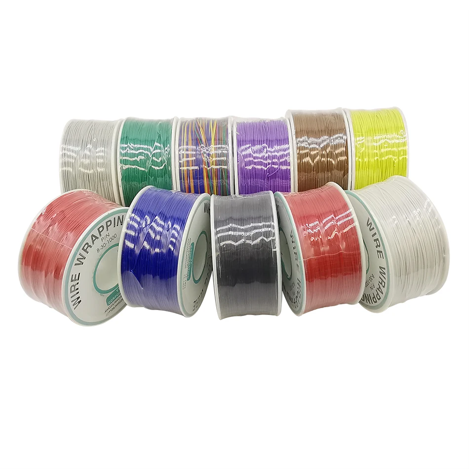 

250Meter OK Wire Tin Plated Copper 30AWG Wrapping Wire PCB Flying Jumper Wire OK line Cable Multicolor