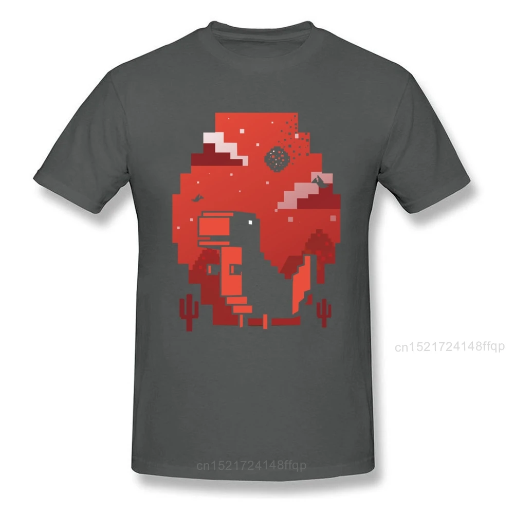 Мужская футболка с динозавром в автономном режиме черные красные топы графикой