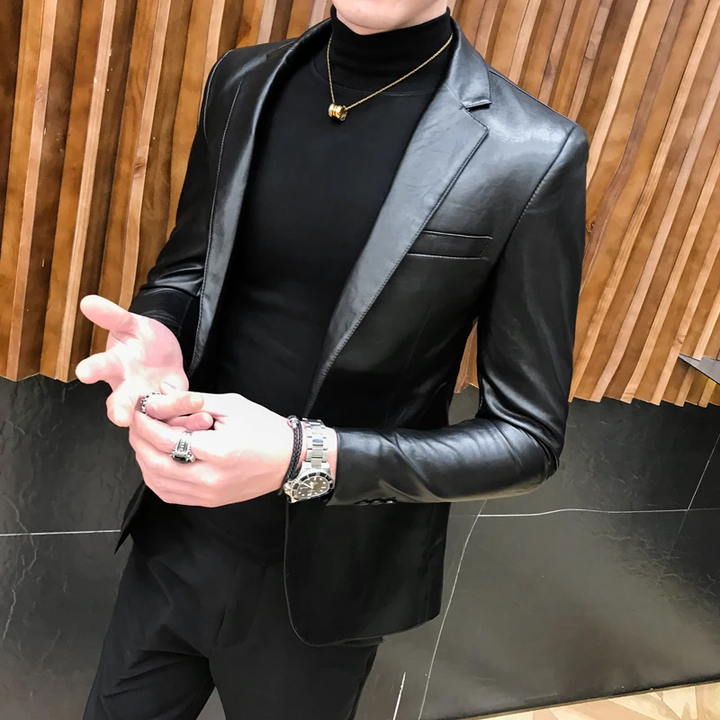 2019 Мужская Байкер Мото куртка со стоячим воротником мотоциклетная искусственная