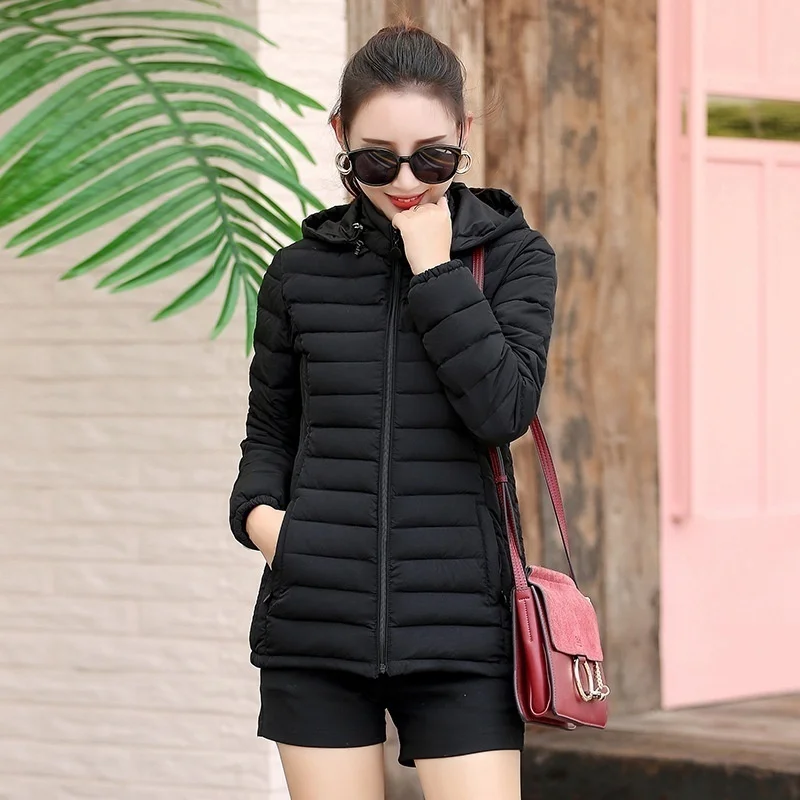 ZOGAA Women Winter Fashion Keep Warm Hooded S-5XL Quilty Puffer Jacket Fashion Tide Padded Jacket Coat Winter Puffer Jacket Coat