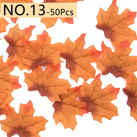 Искусственные кленовые листья для украшения дома, 50 шт