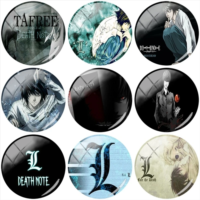 Стеклянный кабошон TAFREE с плоским основанием для фото аниме-надписи Death Note 12 мм/15