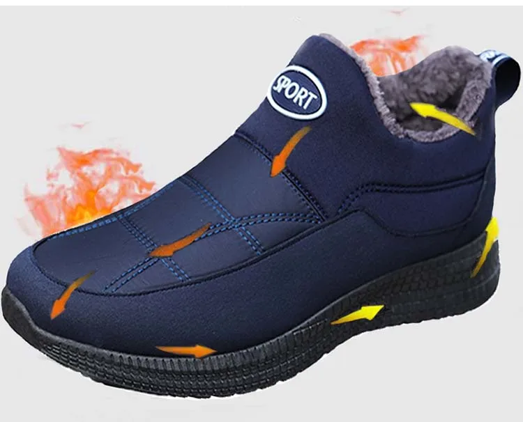 

Men Winter Safety Shoes Warm Winter Boots Men Fashion Men Boots Male Working Shoes Mans Winter sneakers Plush Furry Footwear