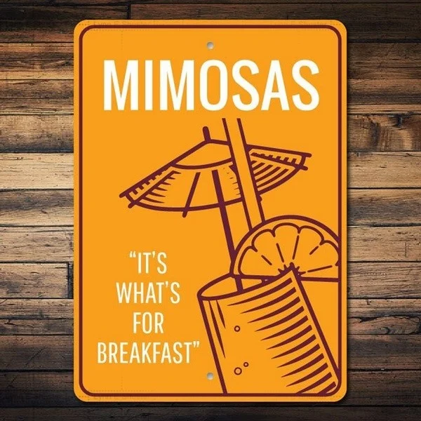 

Retro wall decoration home decoration Mimosas Tin Sign Metal Sign Metal Poster Metal Decor Metal Painting Wall