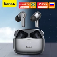 baseus official s2 tws anc true wireless earphones active noise cancelling bluetooth headphone support wireless charging